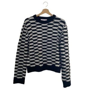 Lisa Says Gah Monochrome Patterned Sweater